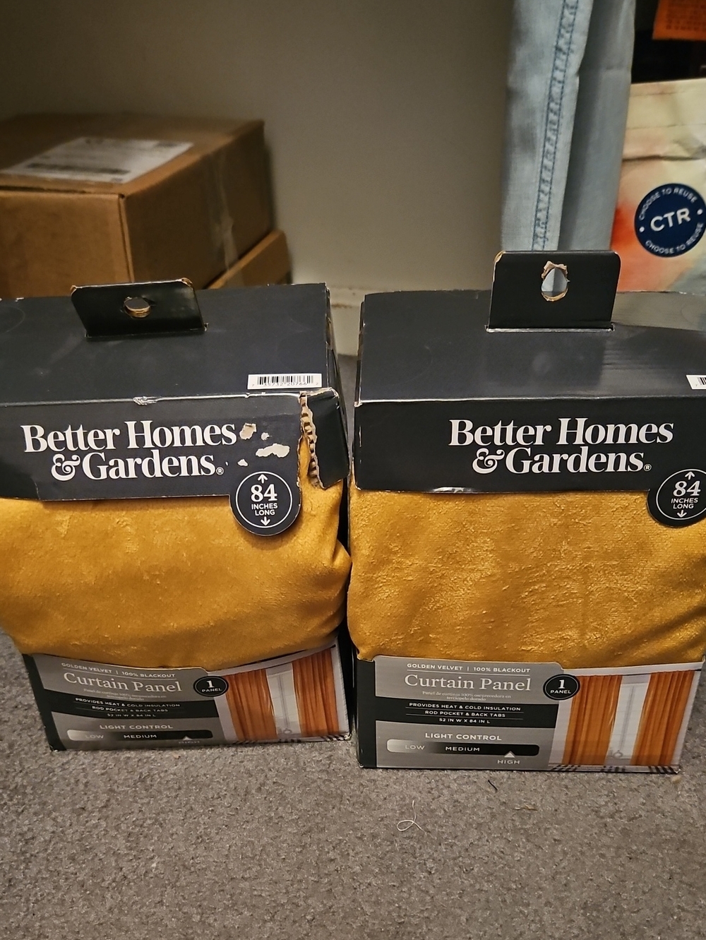 Curtain Panels in Packaging
